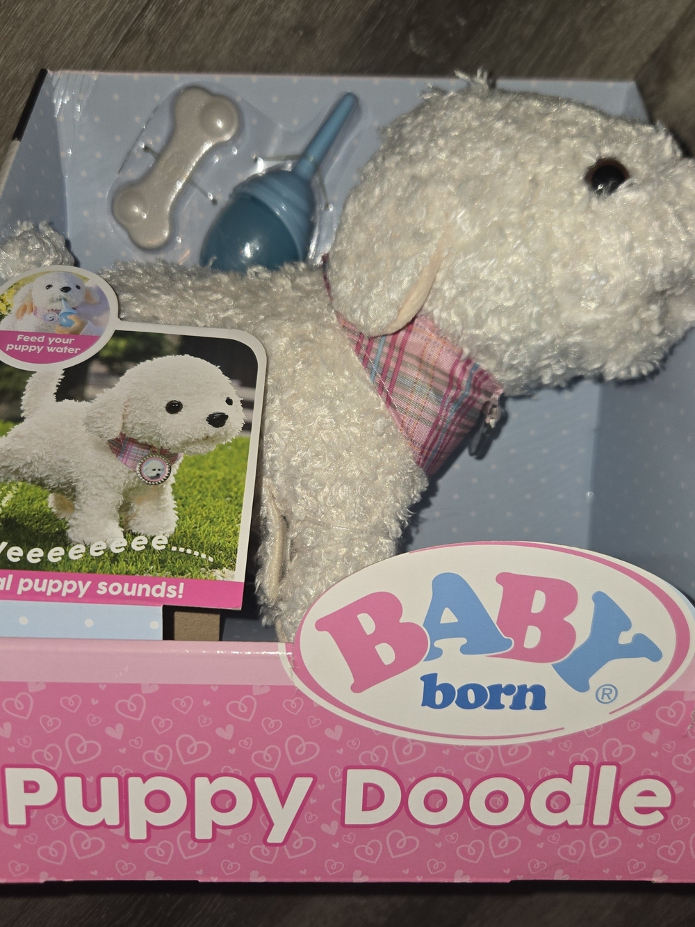 #10389 NRFB Baby Born Puppy Doodle Dog with Accessories